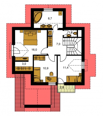 Plan de sol du premier étage - PREMIUM 218